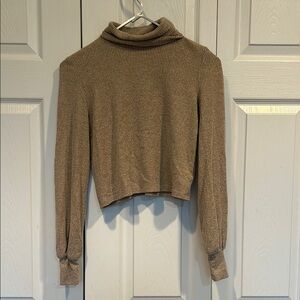 Aeropostale Tan Cowl Neck Sweater Classic Knit